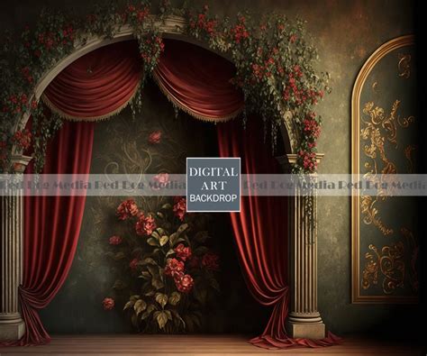 MEGAPACK 10 Baroque Floral Fine Art Backdrops RED Etsy