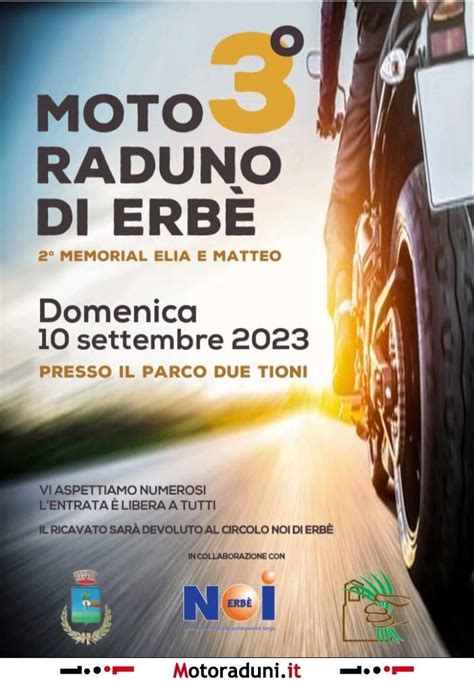 3 MOTORADUNO DI ERBE 2 MEMORIAL ELIA E MATTEO 2023 Motoraduno