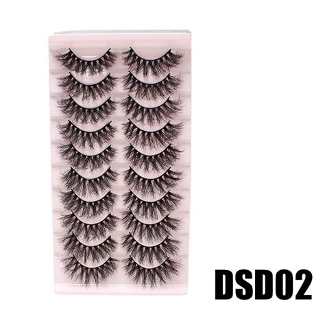 DDWD DINGSEN False Eyelash Factory Stable Explosive 10 Pair Set Dense