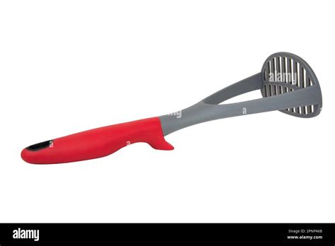 Plastic Potato Masher Kitchen Tool Isolated On The White Background