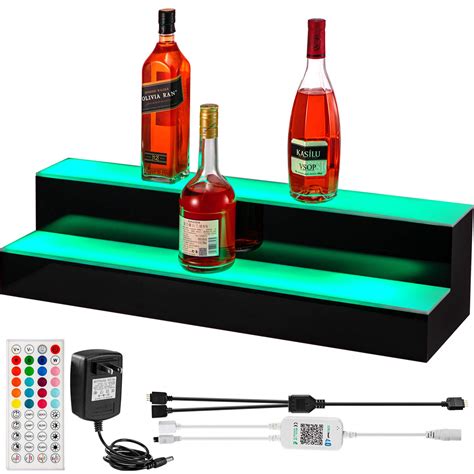 Buy VEVOR LED Lighted Liquor Bottle Display Shelf 30 Inch LED Bar