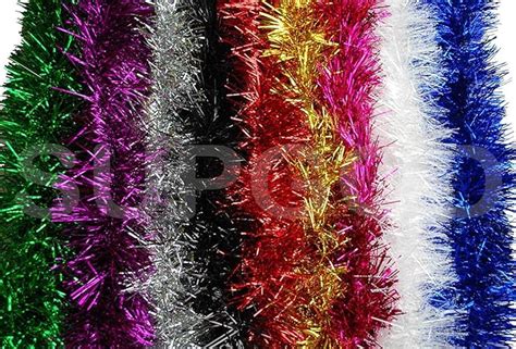 Tinsel Shiny Tinsel For Christmas Trees And Decoration 2m Long 11cm