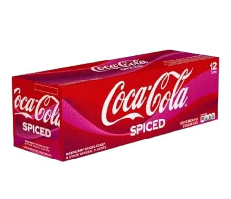 12pk Coca Cola Coke SPICED Raspberry Grelly USA