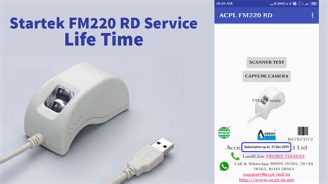 Startek FM220 Fingerprint Scanner Device With Lifetime RD Service