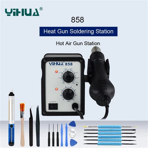 YIHUA Station de soudage 858 700W ESD pistolet à Air chaud sans