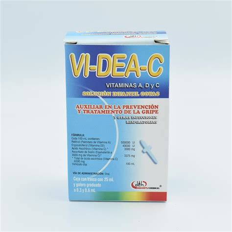 Vitamina A C Y D Pediatrica Frasco Con 25ml Gotas Vi Dea C Farmacias Iguales