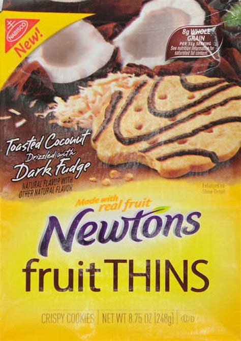 Nabisco Newtons Toasted Coconut Drizzled With Dark Fudge Fruit Thins