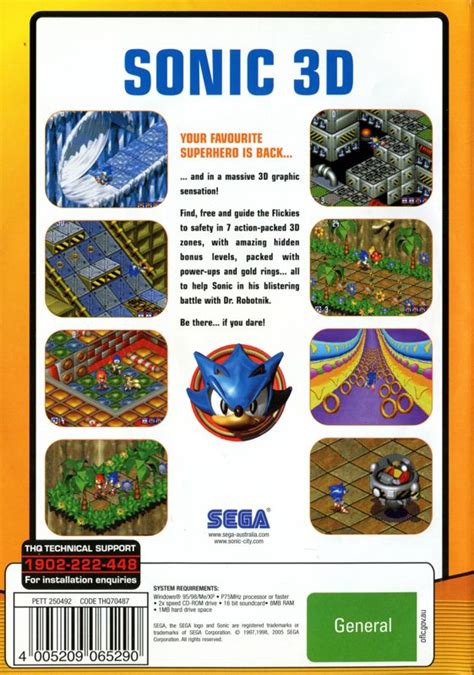 Sonic 3d Blast 1996 Box Cover Art Mobygames