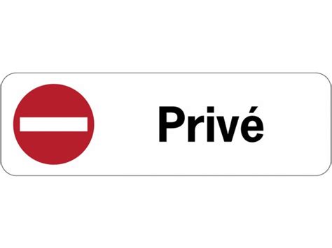 Panneau adhésif en PVC "Sens interdit - Privé" | Contact SETON