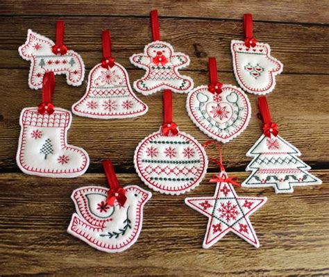 In The Hoop Nordic Christmas Ornaments · Omas Place Machine Embroidery