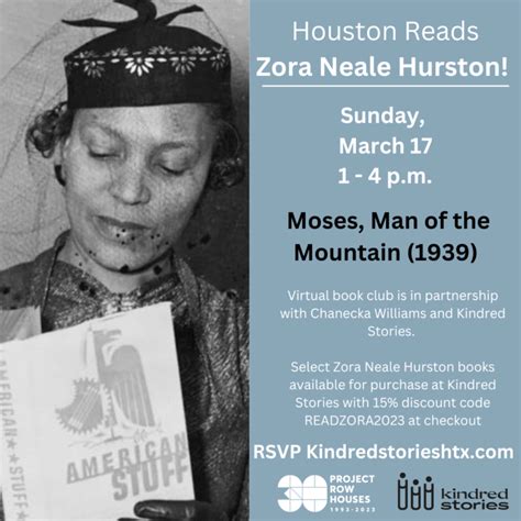 Zora Neale Hurston For Houston Reads Project Row Houses