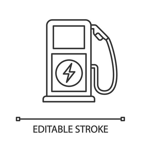 Lineares Symbol F R Ladestation F R Elektrofahrzeuge D Nne Linie