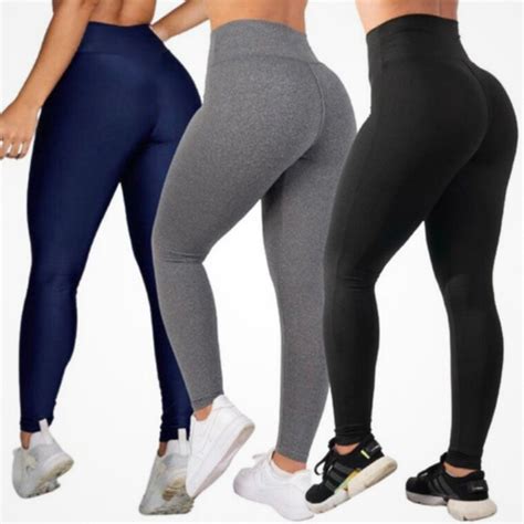 Kit Cal As Legging Grossa Feminina Suplex Academia Fitness Treino