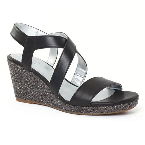 Jb Martin Quetza Noir Nu Pied Compens S Noir Printemps T Chez Trois