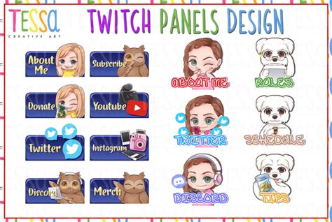 Draw And Design Your Chibi Twitch Panels By Tessacreative Fiverr