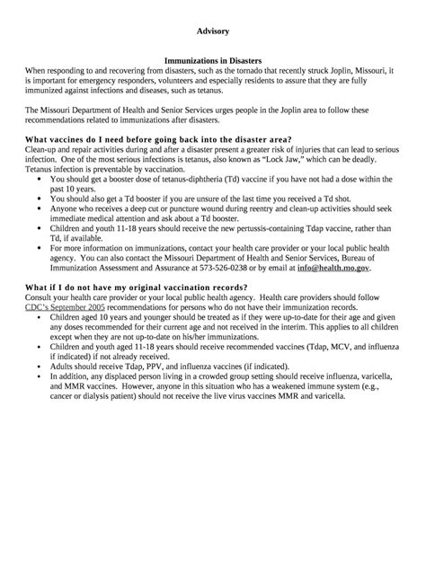 Joplin Tornado Fact Sheet Joplin Mo Doc Template Pdffiller