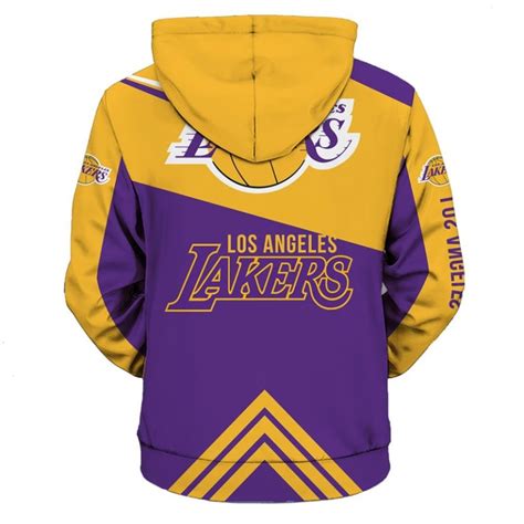 Los Angeles Lakers Hoodie 3d Cheap Basketball Sweatshirt For Fans Nba