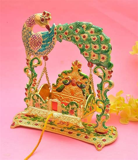 Buy Crown Warriors Metal Laddu Gopal Jhula Palna For Laddu Gopal Ji