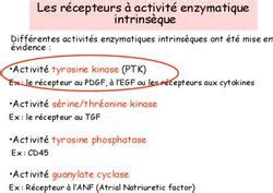 Les récepteurs à activité enzymatique intrinsèque