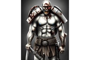 Zombie Gladiator Graphic By L M Dunn Creative Fabrica