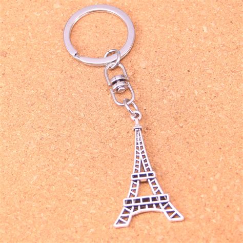 New Charming Novelty Silver Color Metal Vintage Eiffel Tower Paris Key