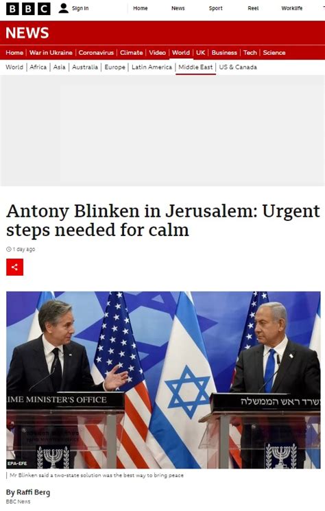 Bbc Reports On Blinken Visit Promote A Facile Narrative