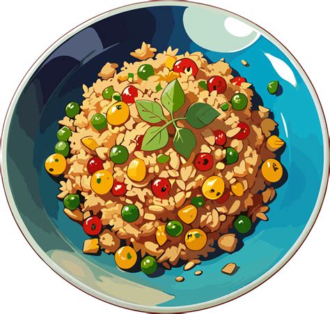 Ai Generated Fried Rice Food On Plate Clip Art 35862463 Png