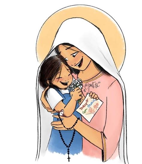 Pin By Aldu On Pati Te Jesus Cartoon Mother Mary Images Jesus Artwork