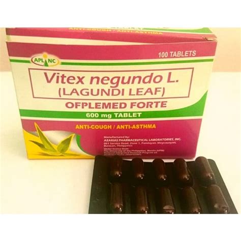 Ofplemed Forte Lagundi Tablet Vitex Negundo L Lagundi Leaf 600mg