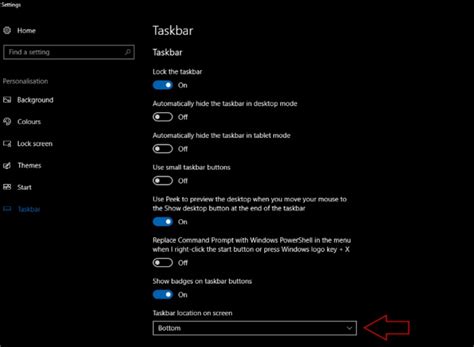 How to Change the Taskbar Location in Windows 10?