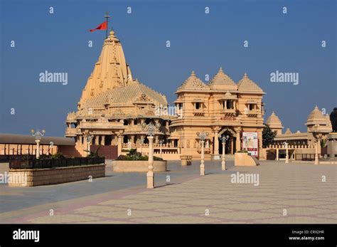 The Somnath Temple Facade Western Coast Of Gujarat India Stock Photo