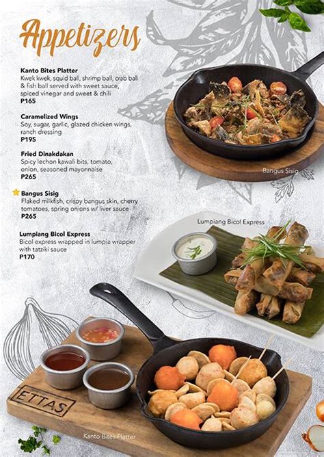 Ettas Menu Menu For Ettas Cebu Business Park Cebu City Zomato