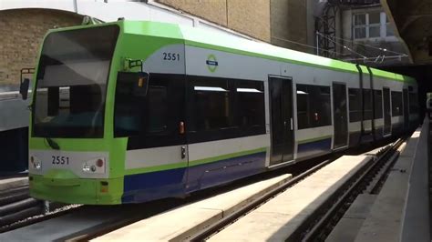 Croydon Tramlink 2551 Arriving At Wimbledon Youtube