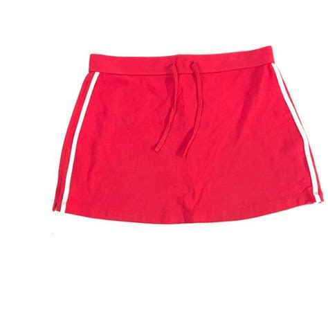 Vintage Red Sporty Mini Skirt 14 Liked On Polyvore Featuring Skirts Mini Skirts Mini Skirt