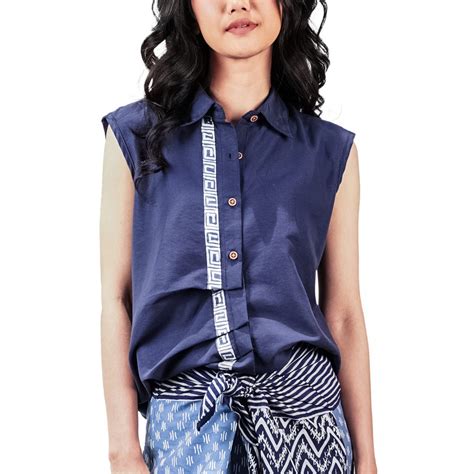 Aiko Shirt Navy Bhatara Batik