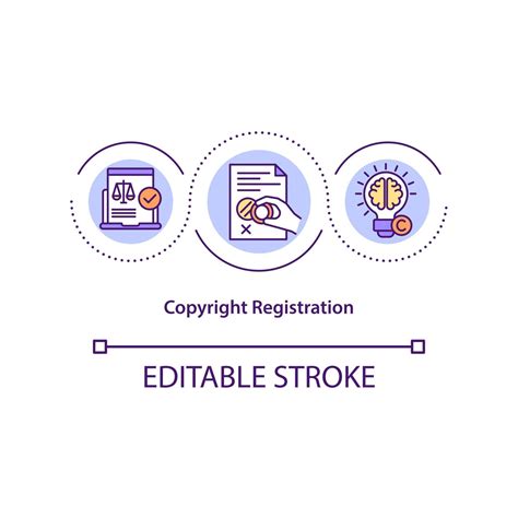 Copyright registration concept icon 2469568 Vector Art at Vecteezy