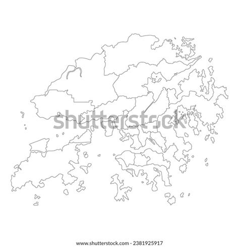 Hong Kong Map Map Hong Kong Stock Vector Royalty Free 2381925917 Shutterstock