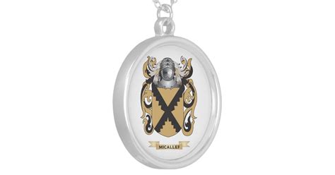 Micallef Coat of Arms (Family Crest) Round Pendant Necklace | Zazzle