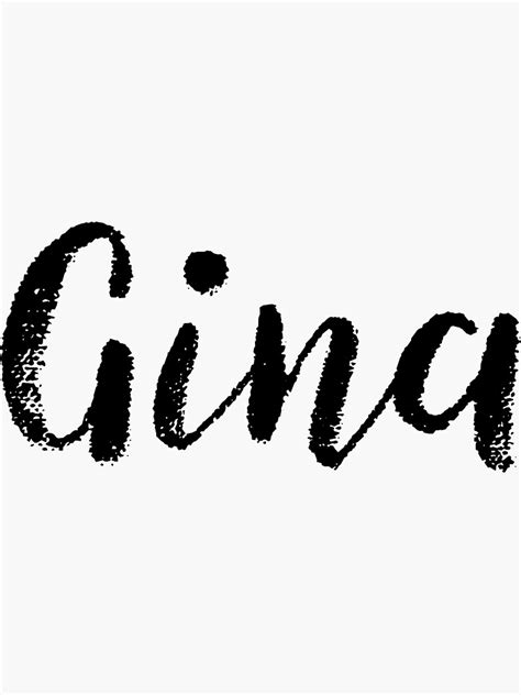 Gina Name Stickers Tees Birthday Sticker For Sale By Klonetx