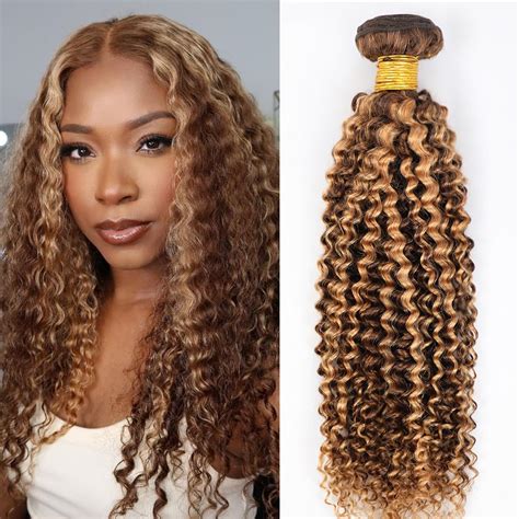 Amazon HELLOSH 4 27 Honey Blonde Bundles Human Hair Deep Wave