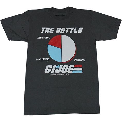 G I Joe S T Shirt Knowing Is Half The Battle Pie Chart Gray Kitilan