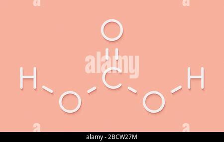 Carbonic Acid Molecule Formed When Carbon Dioxide Is Dissolved In