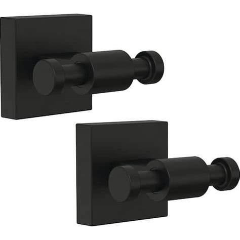 Franklin Brass Maxted J Hook Towel Hooks Bath Hardware Accessory In Matte Black 2 Pack Max35