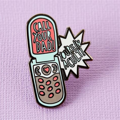 Call Your Dad Youre In A Cult Enamel Pin Murderino True Crime Club Ssdgm Mfm Murder