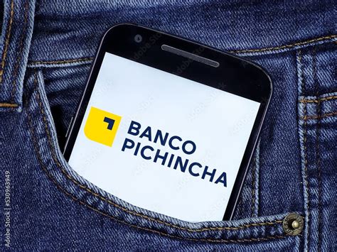 Smartphone With Banco Pichincha Logo On The Screen Banco Pichincha Is
