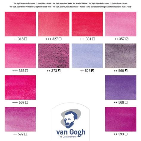 Shop Van Gogh Pinks Violets Watercolour Pocket Box Pan Set