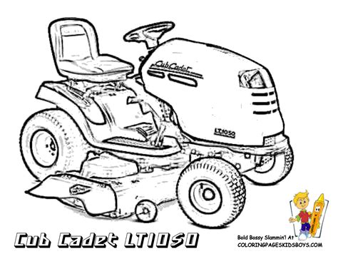 John Deere Lawn Mower Coloring Pages Tractor Coloring Pages Coloring