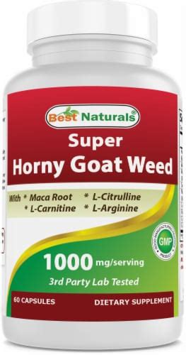 Best Naturals Horny Goat Weed With Maca Root 60 Capsules 60 Capsules