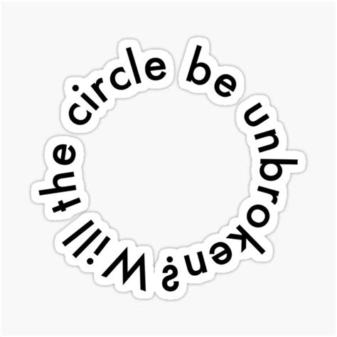 Will The Circle Be Unbroken Sticker For Sale By Moderntimes Redbubble