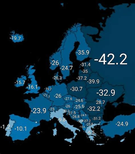 Najni Sza Odnotowana Temperatura W Poszczeg Lnych Europejskich Stolicach